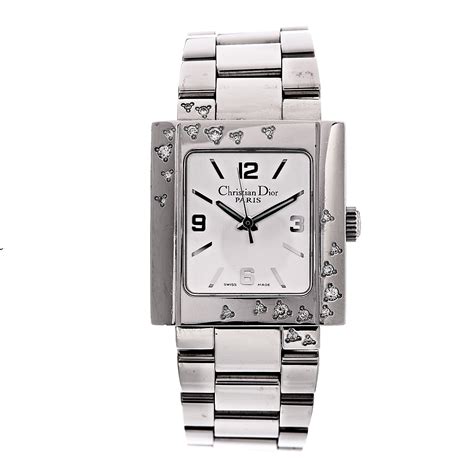 dior riva diamond watch|CHRISTIAN DIOR Stainless Steel Diamond 24mm Riva Quartz .